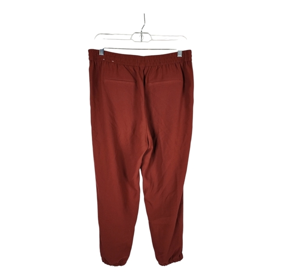 Express ankle-length casual mid-rise pants in a rich rust color Size Medium - Picture 2 of 6